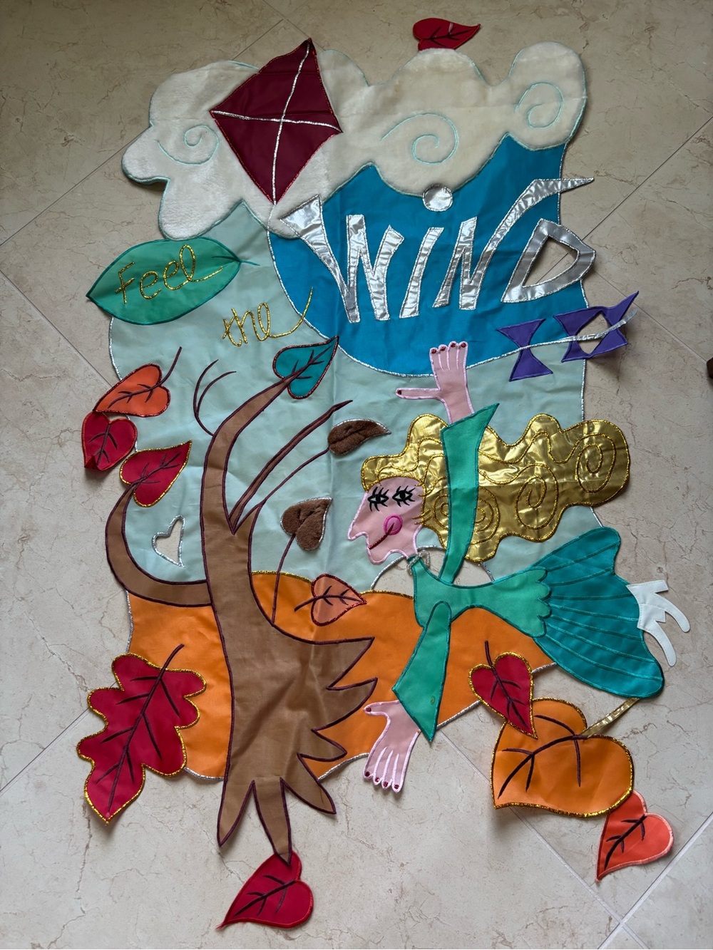 Karen Ross Handcrafted Wind Princess Flag